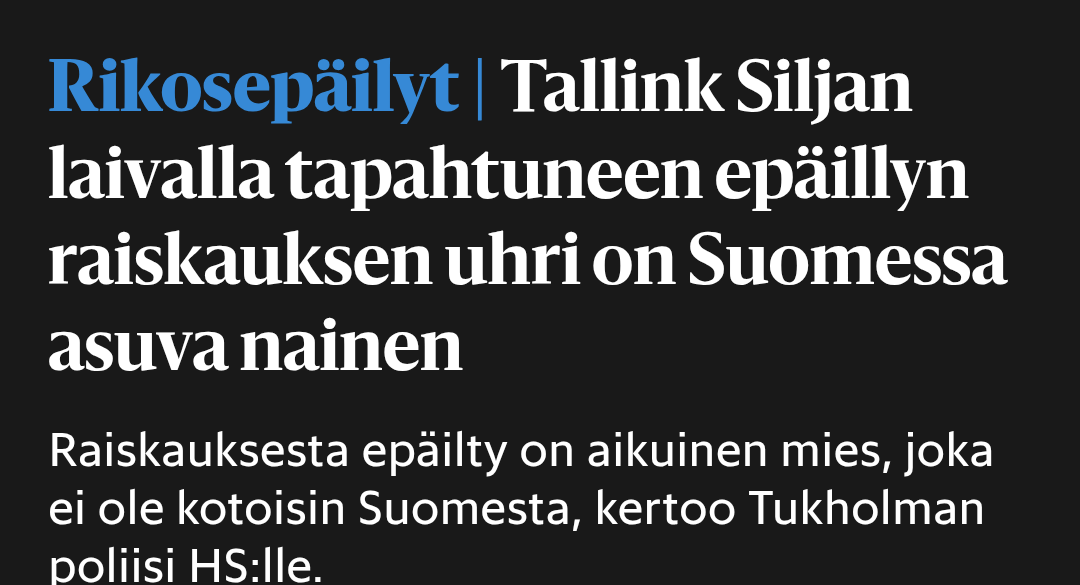 KKertoja's tweet photo. "Raiskauksesta epäilty on aikuinen mies, joka ei ole kotoisin Suomesta"
Päivän #ullatus ja ilmoituskynnyksen lasku. 🙄 https://t.co/cILRY2nCVz