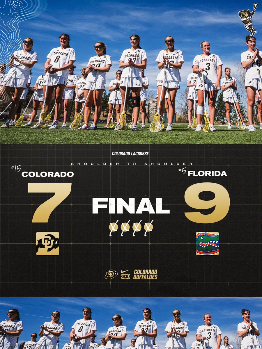 CUBuffsWLax's tweet image. Final from Gainesville.

#GoBuffs