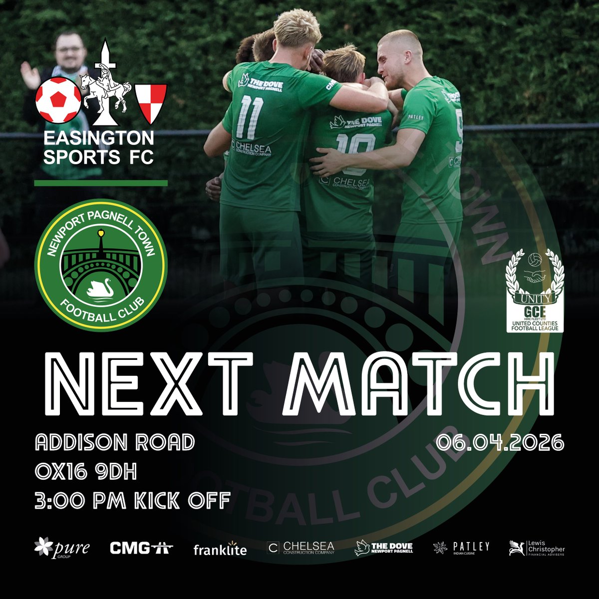 nptfc's tweet photo. The Men's First Team are back in action this Bank Holiday Monday as they travel to take on Easington Sports in the UCL Premier Division South
๐ 06.04.26
๐ Addison Road, OX16 9DH
๐ 15:00
#NPTFC #NewportPagnellTown #UpTheSwans #EasingtonSports https://t.co/ubAxHHI22h