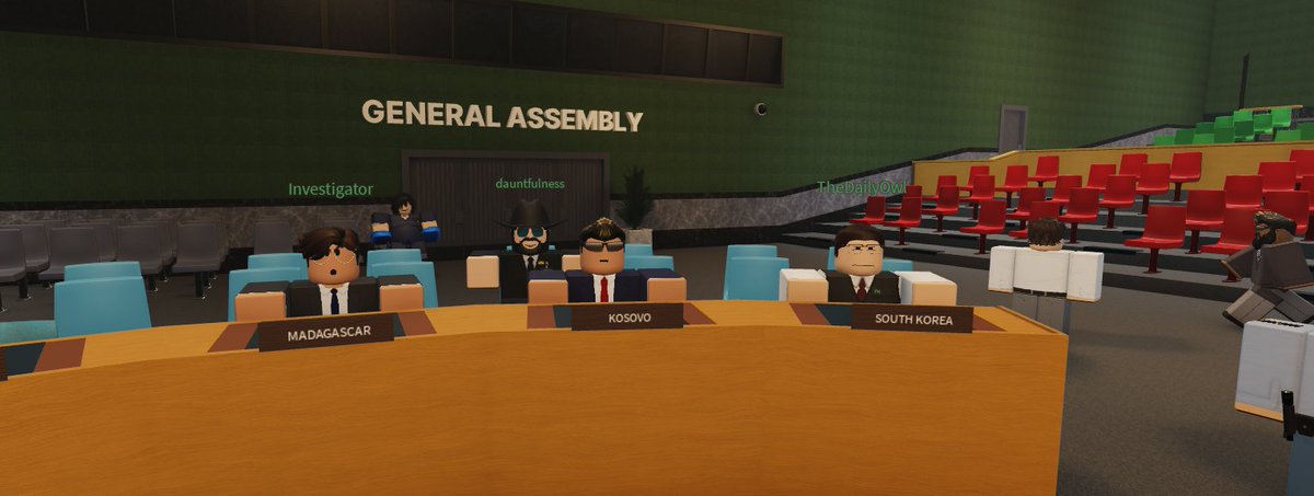 _GovernorsManor's tweet image. Today, the Governor of Peace, alongside Ambassador dauntfulness, attended the State of Firestone’s first-ever United Nations Security Council session. This administration has made historic strides in advancing Firestone’s foreign affairs—and we’re just getting started.