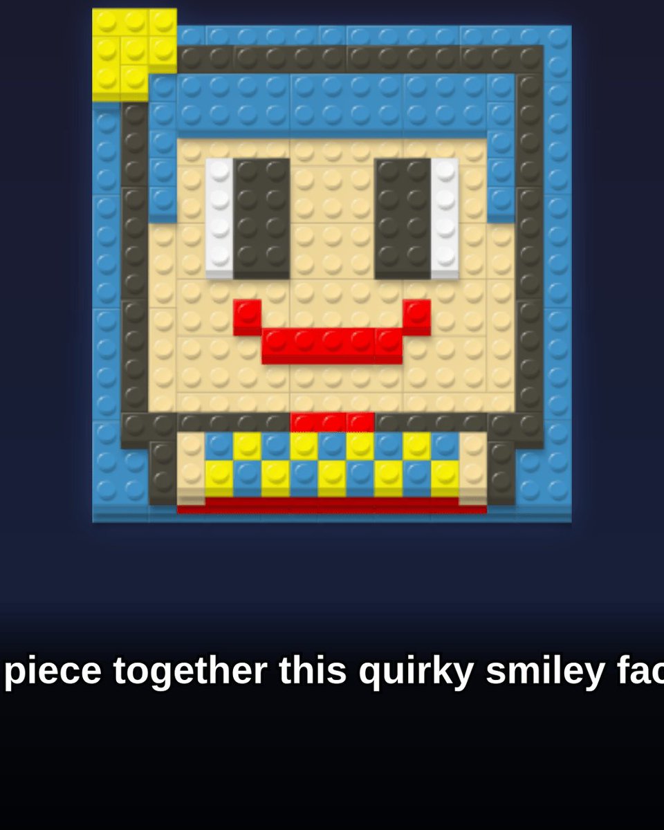 BlokkyApp's tweet photo. Can you piece together this quirky smiley face? 😄🧩

Solve the puzzle now! 👇

#pixelart #blokky #puzzle #buildingblocks #satisfying #emoji #mood #expression #reaction https://t.co/mZRdDiEbQy