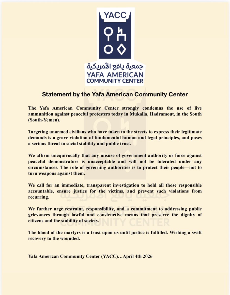 Yafa American Community Center (YACC) tweet media