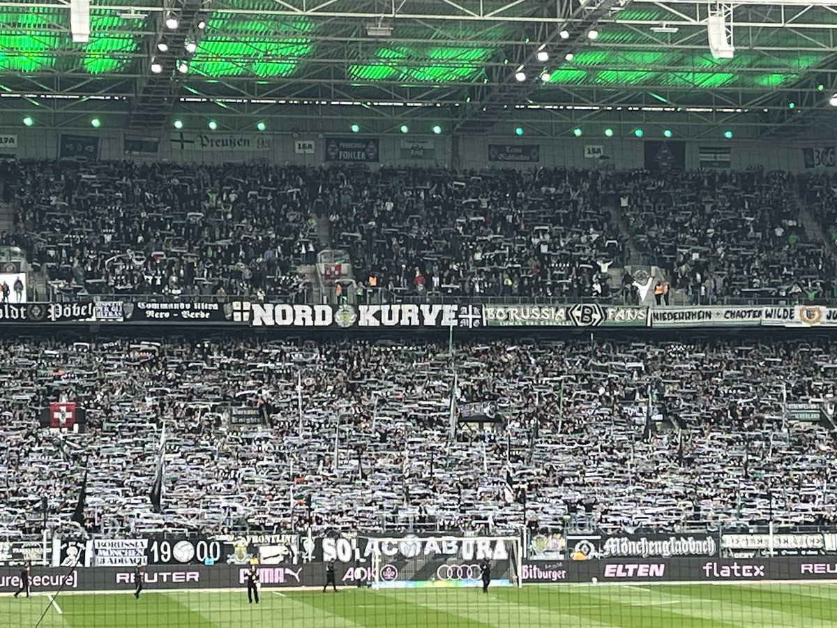 HeijmanW's tweet photo. Helaas Mönchengladbach 2-2 tegen Heidenheim

Maar wat een fans #fohlen en club 💚🤍 https://t.co/fZd45EGCvf