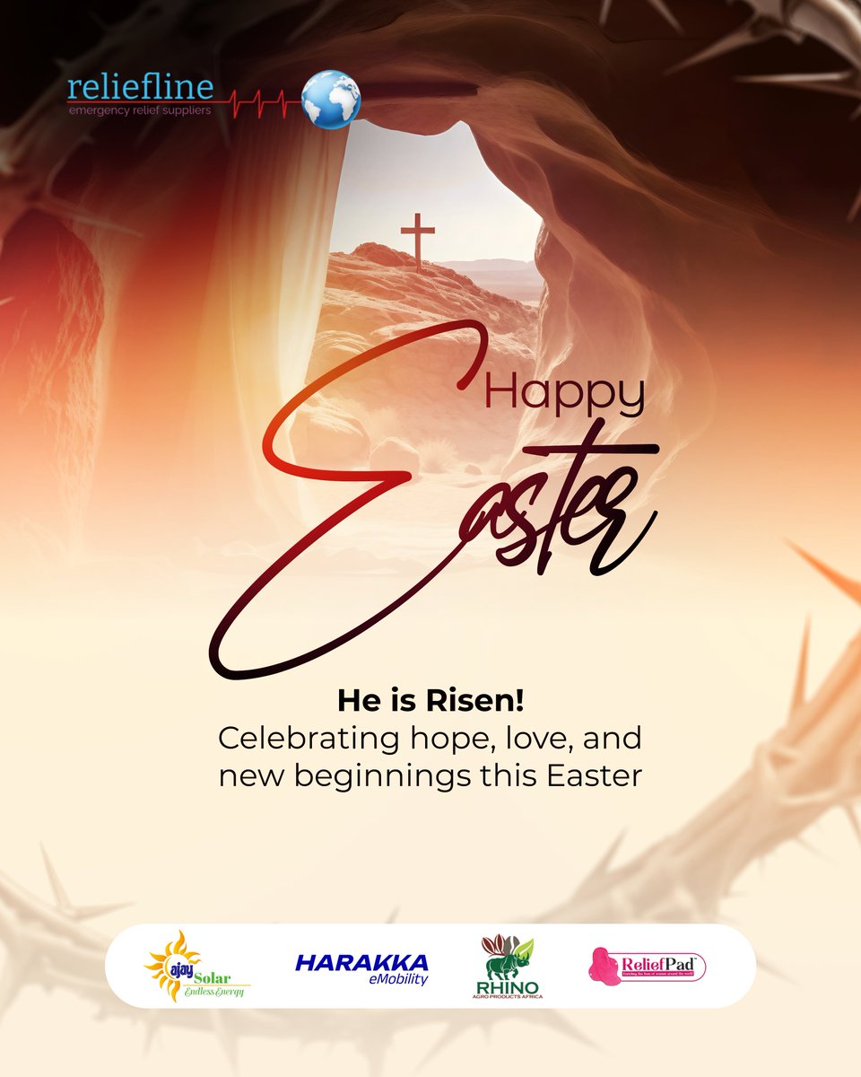 HarakkaEMobilit's tweet photo. He is risen! ✨

Celebrating hope, love, and new beginnings this Easter.

Wishing you and your loved ones a blessed and joyful day 💛

#RelieflineUganda @ajaysolaruganda  #HarakkaeMobility https://t.co/TOpxJS8FlB