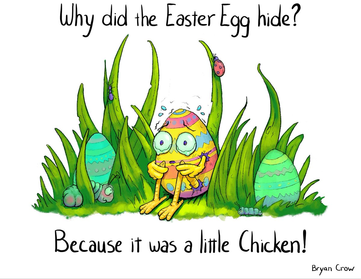 Bryan_Crow's tweet image. I hope everyone has a better Easter than this guy! 😂🐣

#dadjokes #cleanhumor #badjokes