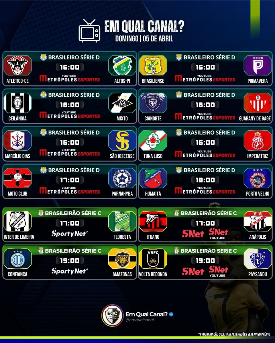 Em Qual Canal? tweet media