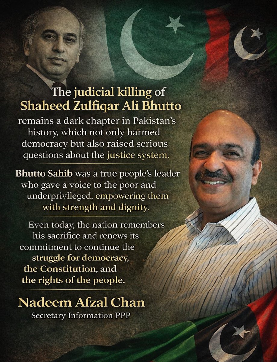 NadeemAfzalChan's tweet photo. #SalamShaheedBhoutto https://t.co/xty79KYi3o