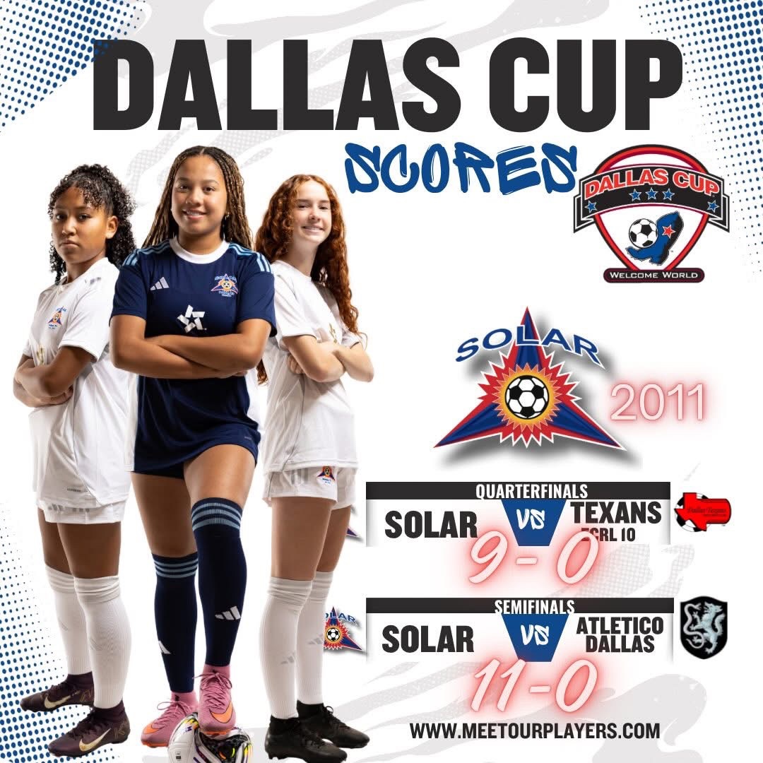 LMartin2030's tweet photo. Championship Saturday for Dallas Cup! Let’s go girls!! @SolarSoccerClub @dallascup https://t.co/bask3PHlz7