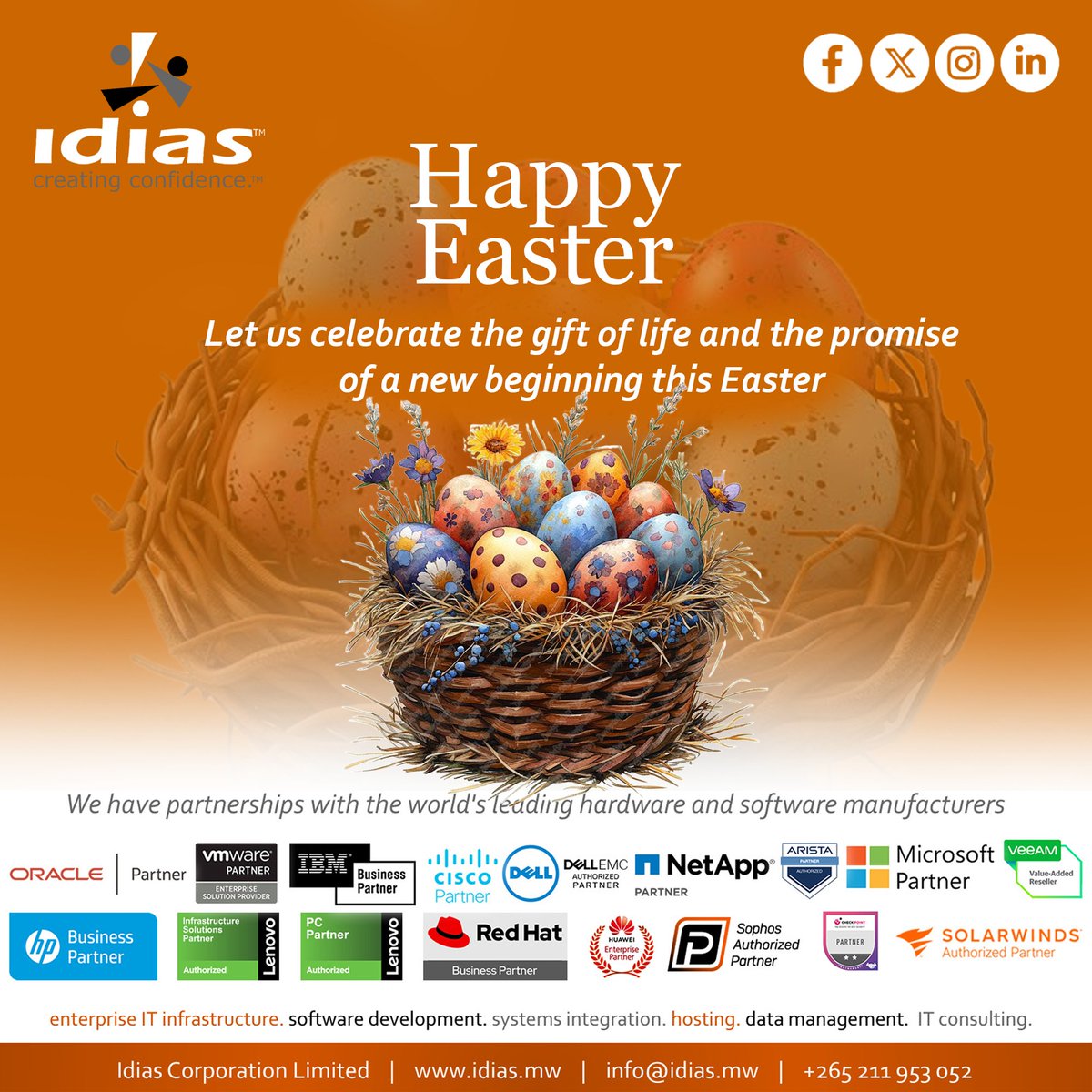 IdiasLimited's tweet photo. Happy Easter 🥚
#HappyEaster #SeasonOfHope #idias #creatingconfidence https://t.co/Wgf2oVovaE
