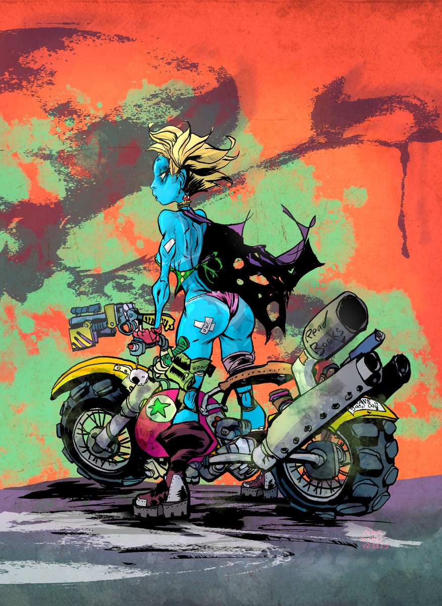 Jack_Stewart's tweet image. Blue Moon.

#CodeNameSmurfette

@AdamArcherArt's Nuclear Nerd original "Smurfette" character!

You'll see her in our upcoming @nuclearnerds comic #TheShoah!

#colors #characters #comics #madness