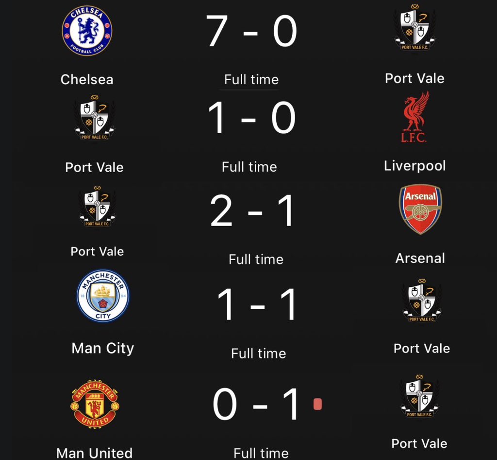 “It’s just Port Vale”