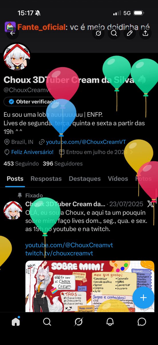 Choux 3DTuber Cream da Silva 🐺 tweet media