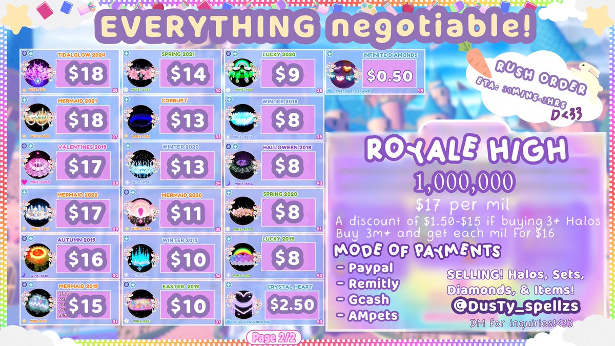 Daisy🔮 Selling Royale high items🍂 | 400+ proofs tweet media