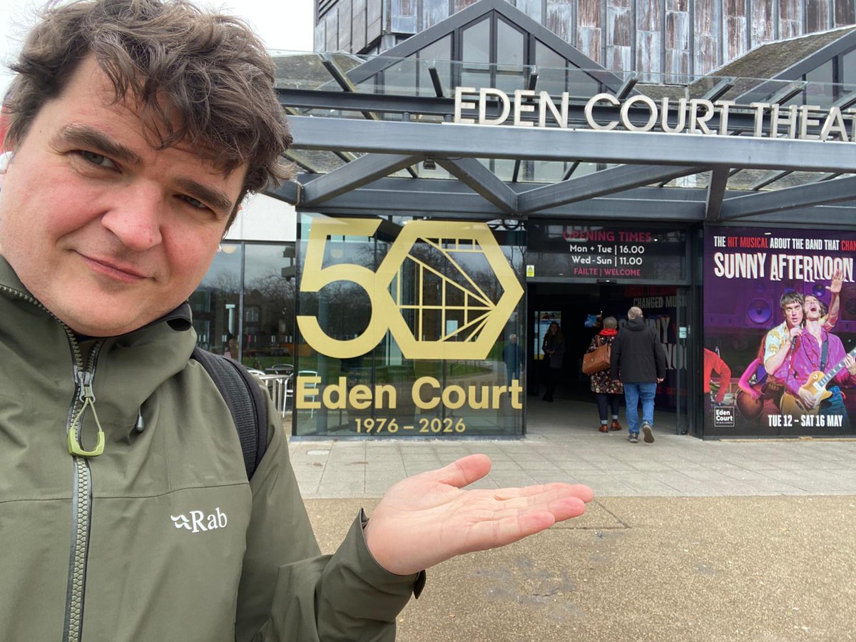RSNO's tweet photo. We are up in Inverness this weekend celebrating the 50th anniversary of Eden Court with a recreation of the original opening concert alongside Scottish Opera! We’re so lucky to have such beautiful halls and theatres all around the country 👏 

📷: Principal Trombone Dávur Juul Magnussen