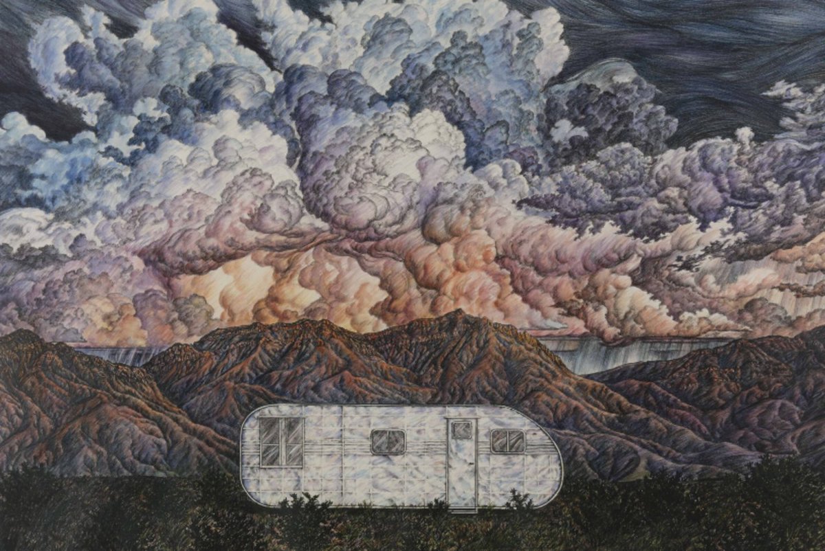 NMMagazine's tweet photo. The exhibition "Rooted Strong: Visions of America from New Mexico" opens today at the New Mexico Museum of Art, showcasing 67 works by late and living artists. “We wanted to show New Mexicans depicting New Mexico,��� says Katie Doyle, associate curator.  https://t.co/QOZtobql1W https://t.co/okrlYpIyKz