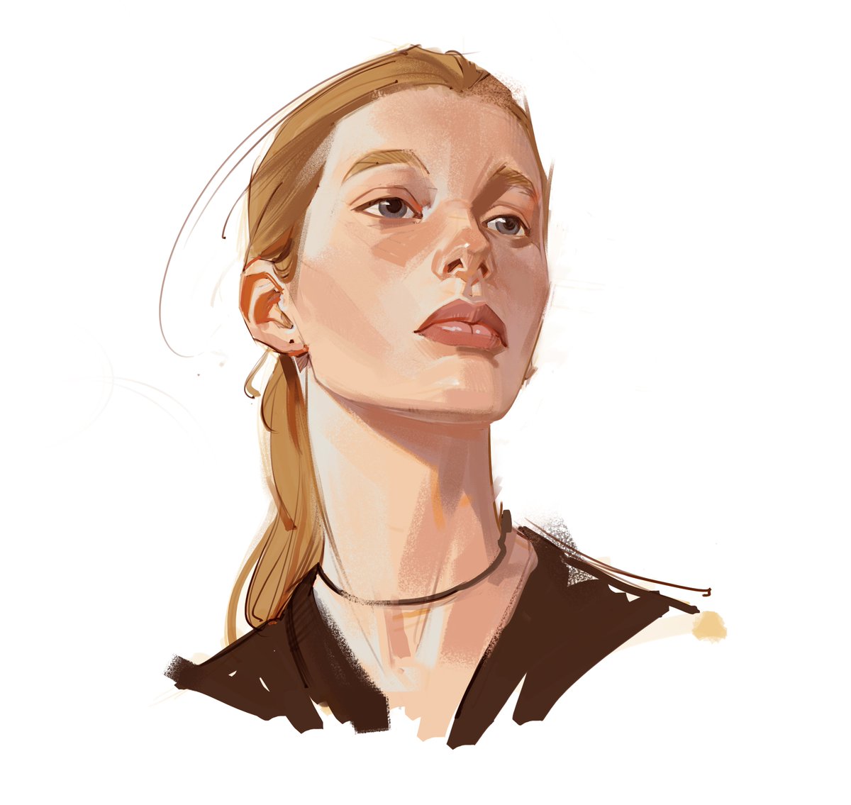 saqomolo's tweet photo. Portrait painting! #portraitpainting #gesturedrawing #figurativeart #illustration #portrait #painting #sketch #art #goals #brushwork https://t.co/6VRliUaRvu