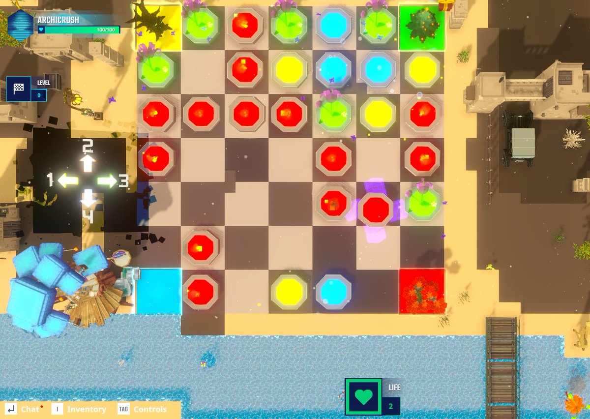 kmjif5's tweet photo. Red lights lined up in The Sandbox Season 7—spotted the pattern. @TheSandboxGame  https://t.co/1L3JG5oTDu #Season7 https://t.co/ymVkL5jGm4