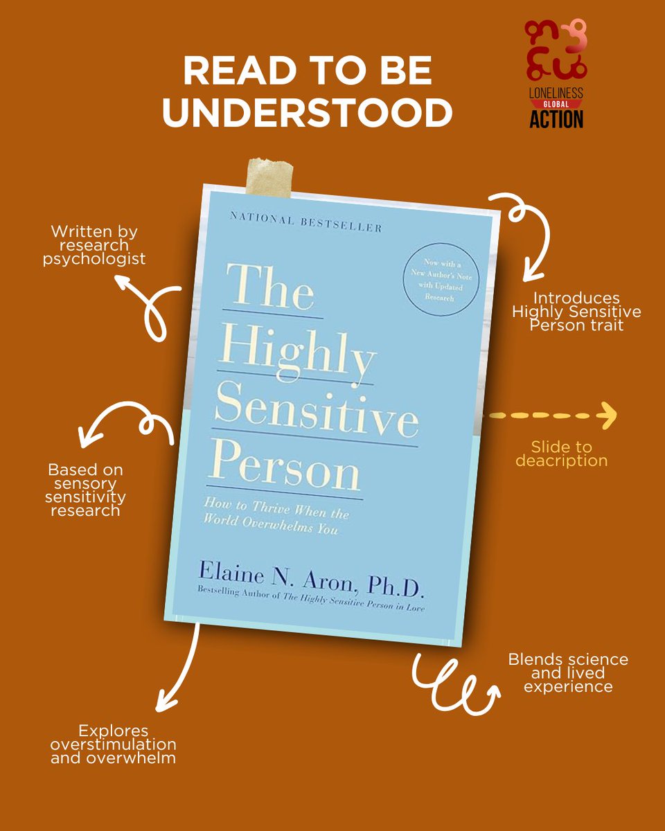 LGlobalAction's tweet photo. 📖 Read to Be Understood

You’re not too sensitive,
You just feel deeply.

In The Highly Sensitive Person, Elaine Aron shows that connection begins when you stop minimizing your depth.

#ReadToBeUnderstood #LonelinessAction #SelfUnderstanding https://t.co/7oA03us3cg