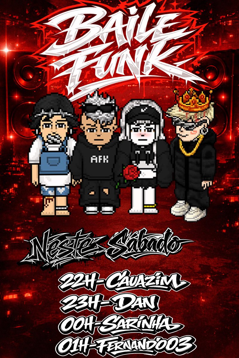 RMarketingH's tweet photo. Hoje é dia de baile funk e a tropa já sabe…
vai ser pancadão, muita música e aquela animação que não pode faltar 🔥
🎶 Cola com a gente porque hoje o baile promete demais! #BaileFunk #HojeTem #VemProBaile https://t.co/msTpB1hsfq
