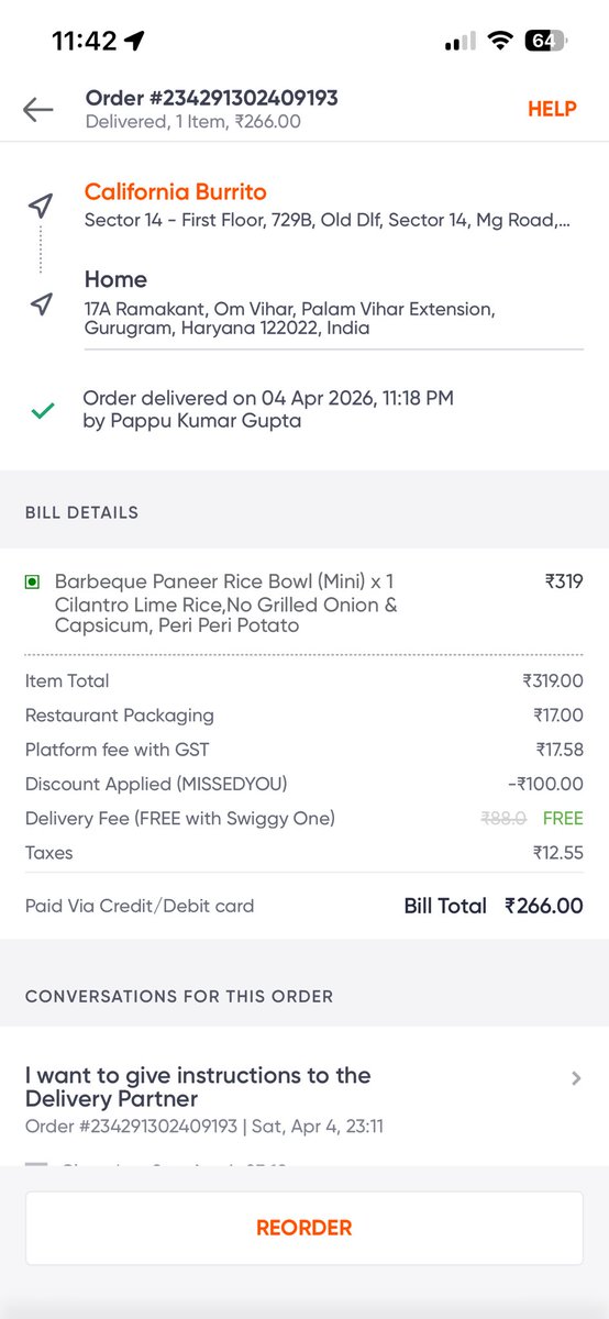 yodkwtf's tweet photo. @SwiggyCares @Swiggy Please do this ASAP. My order details are there in the screenshot https://t.co/dqCaOsW87m