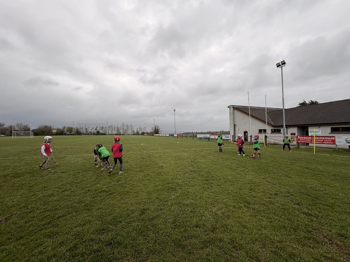 ellen_meagher's tweet photo. Windy but productive morning for the U8 girls &amp; U6 boys of Tullogher Rosbercon… loads of fun games on top of matches at the end… the boys &amp; girls earned their Easter eggs today 🐣🐰 #gaa #camogie #gpo #gamesdevelopment https://t.co/iHSRagn83f