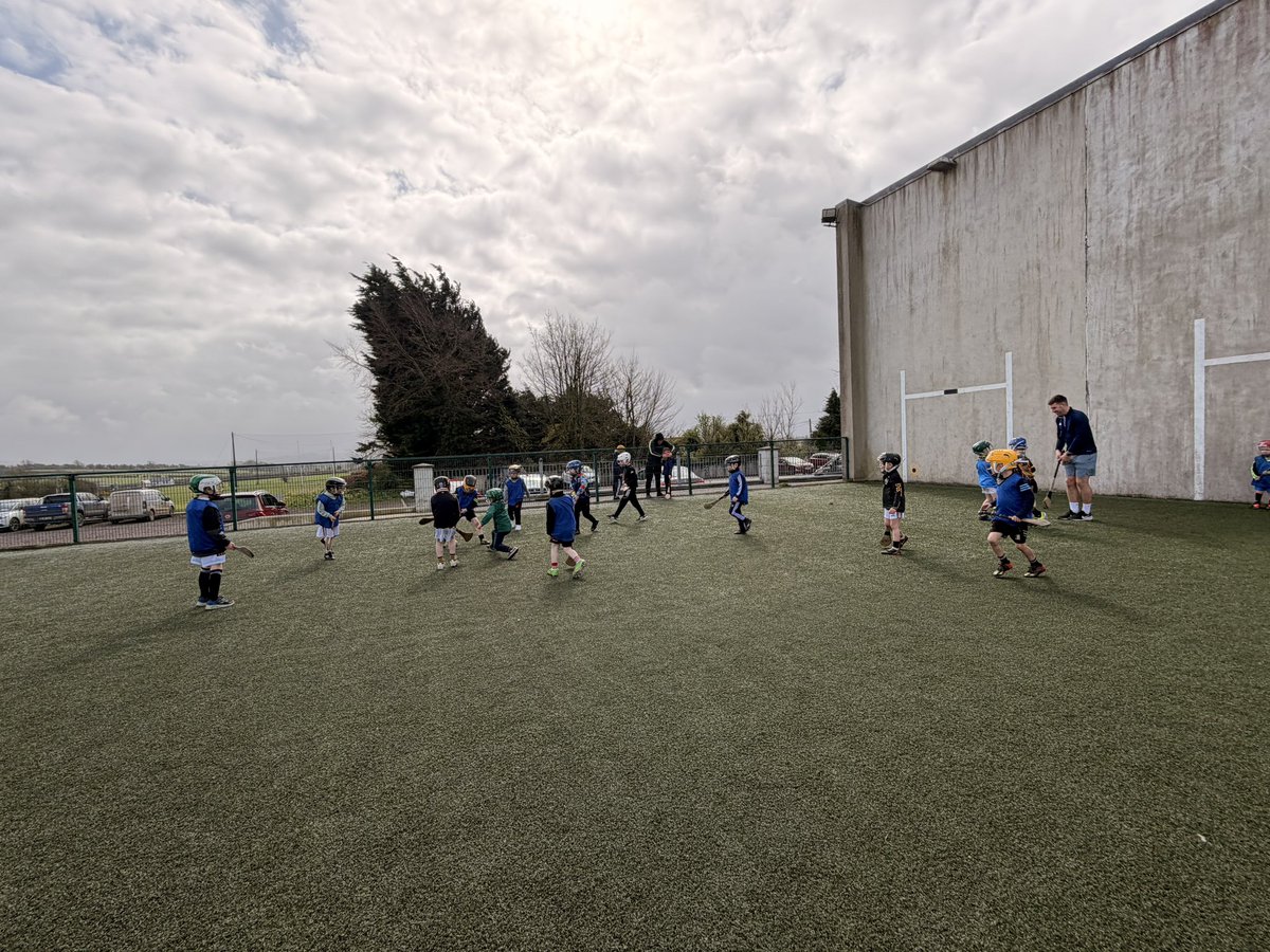 ellen_meagher's tweet photo. Windy but productive morning for the U8 girls &amp; U6 boys of Tullogher Rosbercon… loads of fun games on top of matches at the end… the boys &amp; girls earned their Easter eggs today 🐣🐰 #gaa #camogie #gpo #gamesdevelopment https://t.co/iHSRagn83f