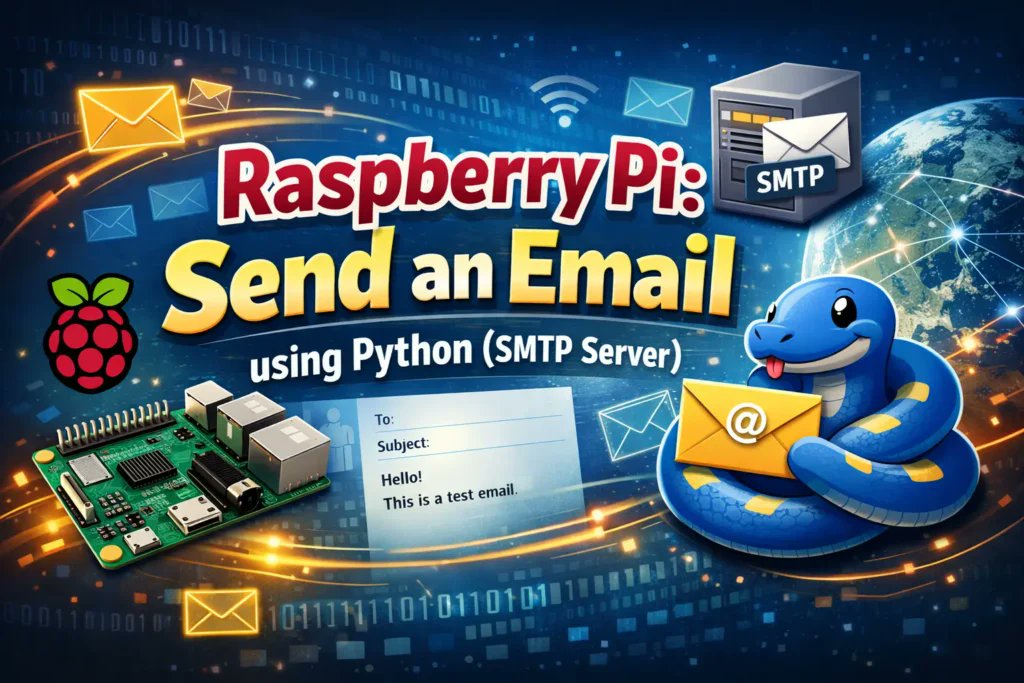 ebokify's tweet photo. Raspberry Pi: Send an Email using Python (SMTP Server) @Raspberry_Pi
https://t.co/uFhc8YJElv

#RaspberryPi #RPiProjects #RaspberryPiProjects #DIYElectronics #EmbeddedSystems https://t.co/9lnkJtOGZ8
