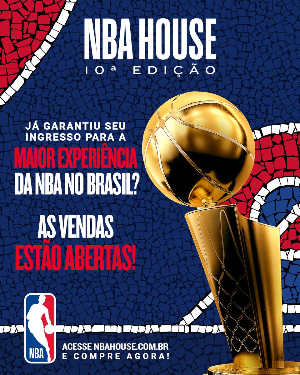 NBABrasil's tweet image. FALTAM 60 DIAS PARA A NBA HOUSE 2026! 🤩🤩 As vendas dos ingressos já estão ABERTAS na Ticketmaster. 🎟️🏃🏃‍♀️

#NBAHouse