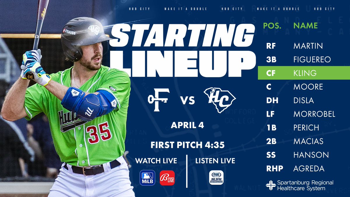 Spartanburgers_'s tweet photo. Tonight's starting lineup presented by Spartanburg Regional Healthcare System https://t.co/M9yNIgIySQ