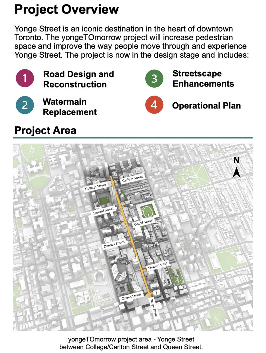 _ChanFace's tweet photo. Concerning new documents out for YongeTOmorrow that seems much less focused on pedestrianization.

The project originally envisioned having portions of Yonge between College and Queen be at least partially pedestrianized. https://t.co/uXHNwzfbGj