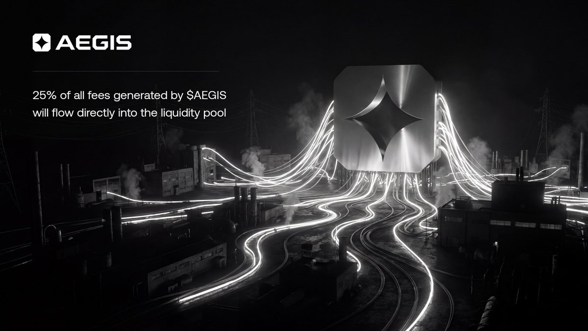 Most tokens launch with thin liquidity and hope it gets better.

$AEGIS has 25% of every <a href="/BagsApp/">BAGS</a> trading fee automatically deepening the LP. The more attention the token gets, the stronger it gets. 

Official CA: 4qbCffZLLApr1bdstAaJcrhF8ZAACJFWS7bm4ycgBAGS