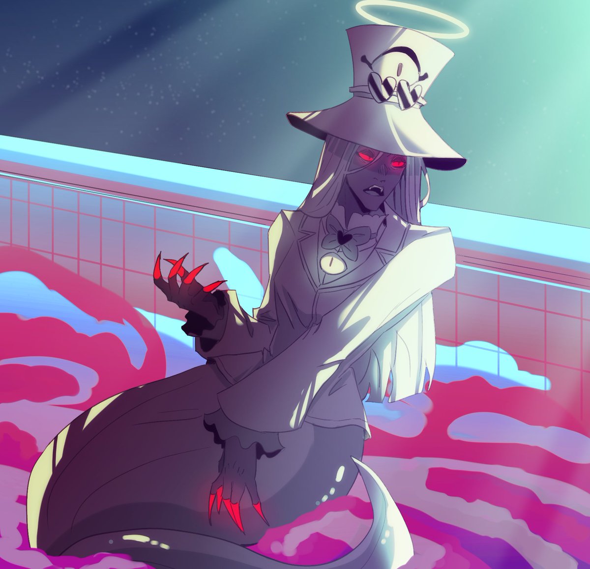 Wanna see what candy goth vibe is like?
(I really did not know what I was doing, but snake man is sassssss)
#hazbinhotel #sirpentious