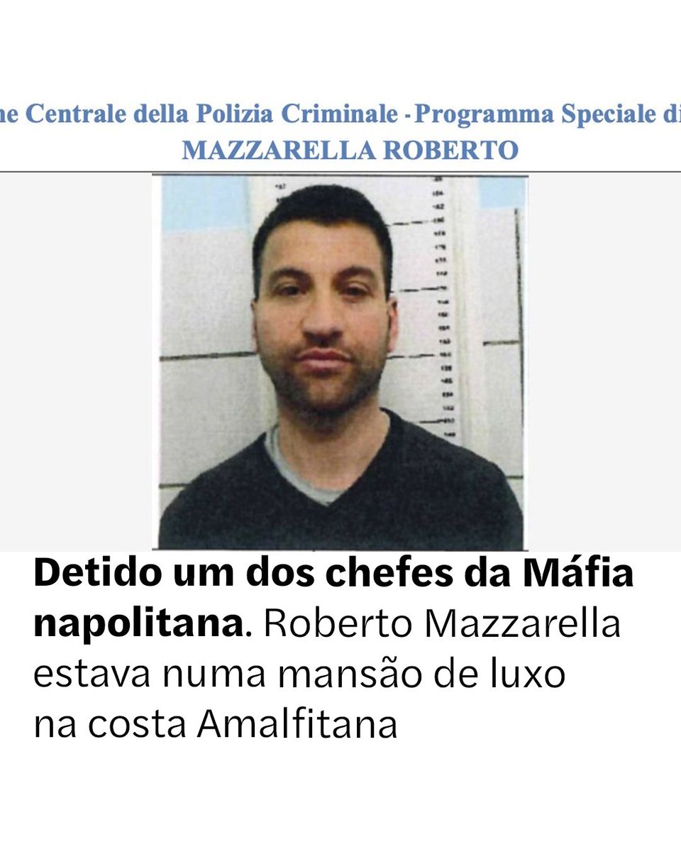 observadorpt's tweet image. Roberto Mazzarella tinha mandato de detenção suspeito de homicídio qualificado. Foi detido na costa amalfitana. Giorgia Meloni aplaudiu a operação policial.

#RobertoMazzarella #Máfia #Itália #Crime