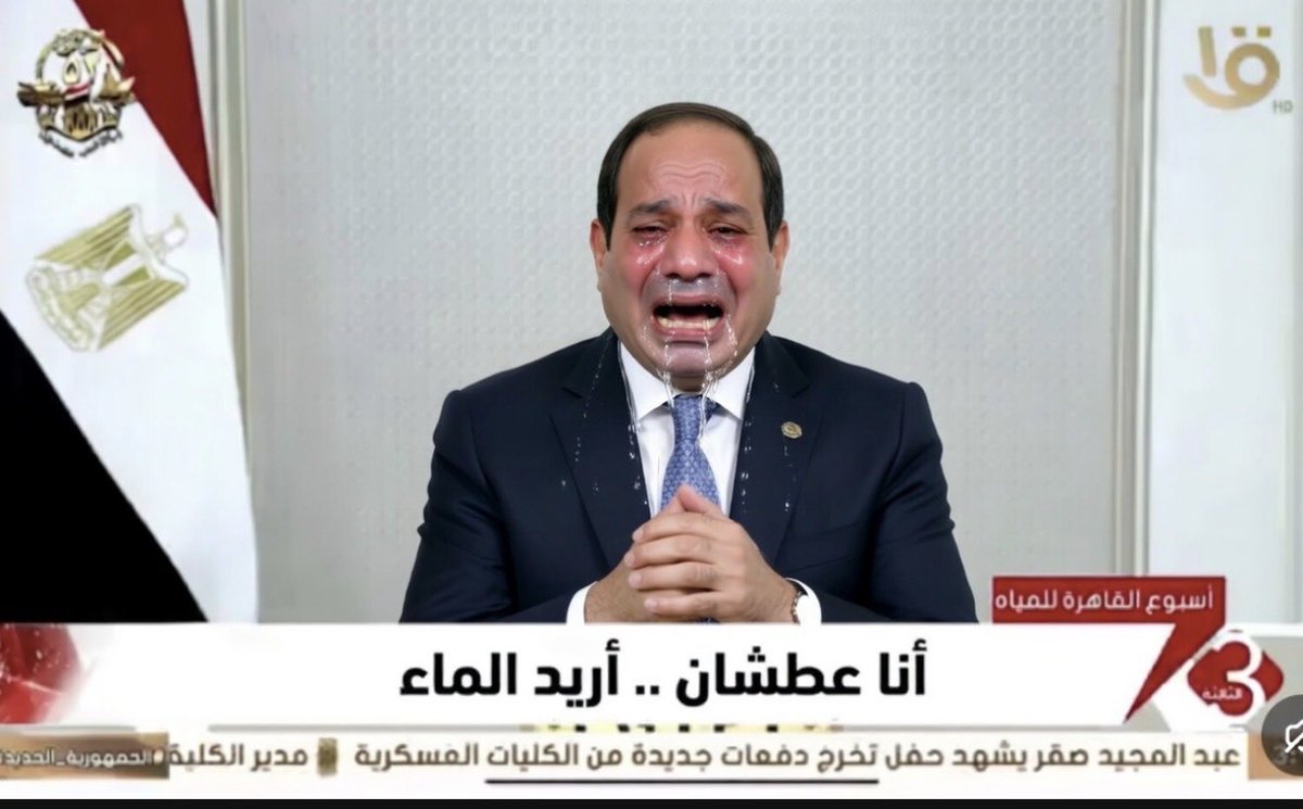 Cagmadhige90's tweet image. 😂😂

So let me get this straight,

Did Sisi of the “Broke” #Egypt 🇪🇬 just appeal to the U.S. to stop #Ethiopia 🇪🇹 from thirsting Egyptians because of Abiy Ahmed’s GERD dam? 

Very funny!