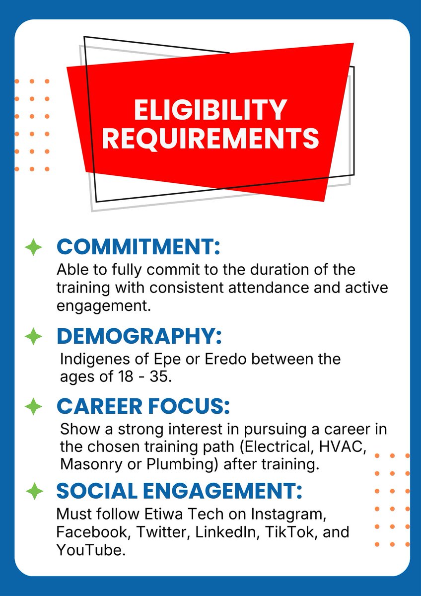 EtiwaTech's tweet photo. 🚨 Applications Now Open!
The Alaro City Youth Empowerment Program is giving young people in Epe the opportunity to learn practical, in demand skills and build a real career path.
Are you between 18 and 35 and ready to take your future seriously? https://t.co/laRbzOJGua