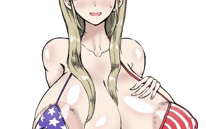 星条旗ビキニのcraさん描いてるよ とりあえず立ち絵だけ出来たので支援サイトで公開中!