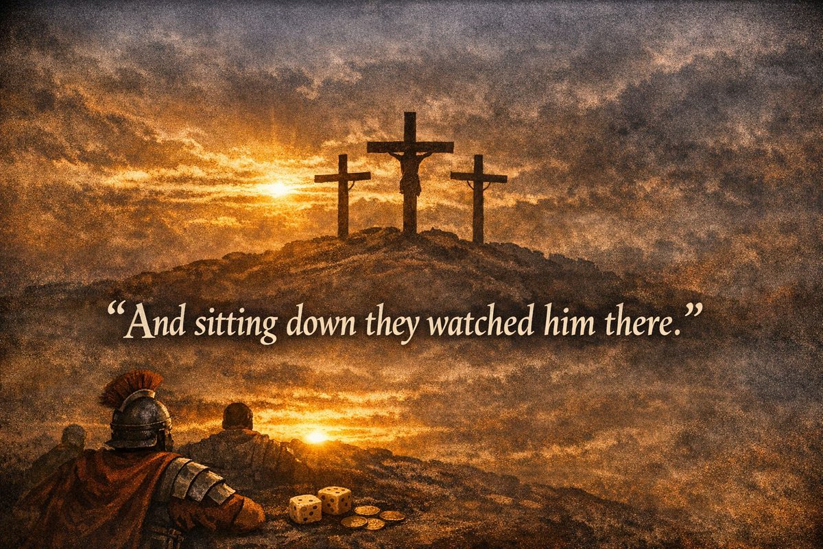 CommonwealthBx's tweet photo. And sitting down they watched him there. Matt 27:36

Watch: https://t.co/fY0awdEXn9 

#GoodFriday #BibleStudy #Gospel #Christianity https://t.co/F1NJ6Rrjbe