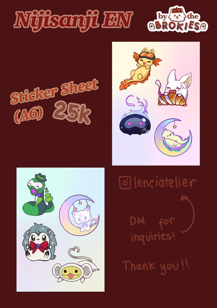 ByTheBrokies's tweet photo. ★ { 🔄&amp;💗are appreciated! } ★

ᯓ★ ByTheBrokies #CF22 Pre-Order is Open!!

🌨️₊˚.  3 - 21 April 2026
🎧 ˚. Day 2 only! (No Mail Order)
☕₊˚. TADC &amp; Nijisanji EN
🍰⋆˙⟡ lenciatelier's Catalogue (2/2)

♫ https://t.co/6RjaK1kT4p… ✩

#comifuro22 #comifuro22catalogue https://t.co/fxU3f035pi