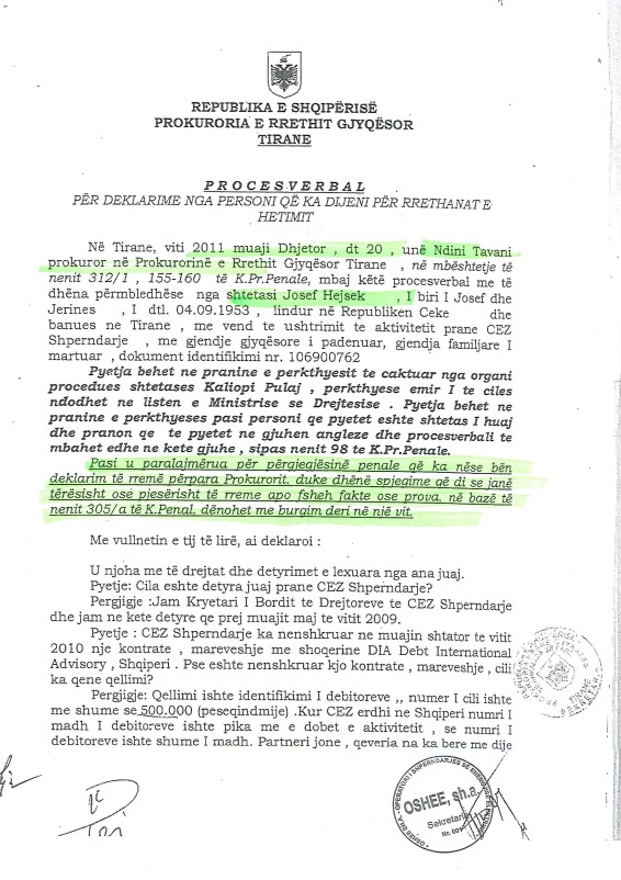 ilirmetazyrtar's tweet photo. 1/8For the sake of full transparency before both domestic and internat. public opinion, I am publishing in full the testimony of Mr.Hejsek given on Dec 20, 2011, under oath,in front of a prosecutor,the only testimony in which he speaks about DIA,to a criminal procedure authority. https://t.co/Gb4lmW5hUI