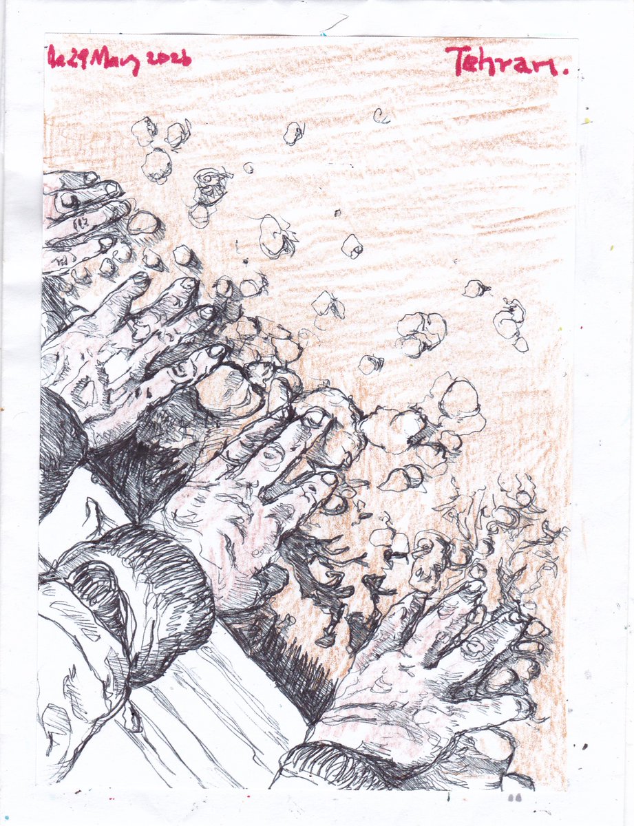 #thegreatdays2026 le 29 Mars2026 #Tehran
Mourners place their fingers on a grave as they attend a funeral ceremony for victims of Israeli and U.S. strikes, in Tehran, March 9. #stopwar