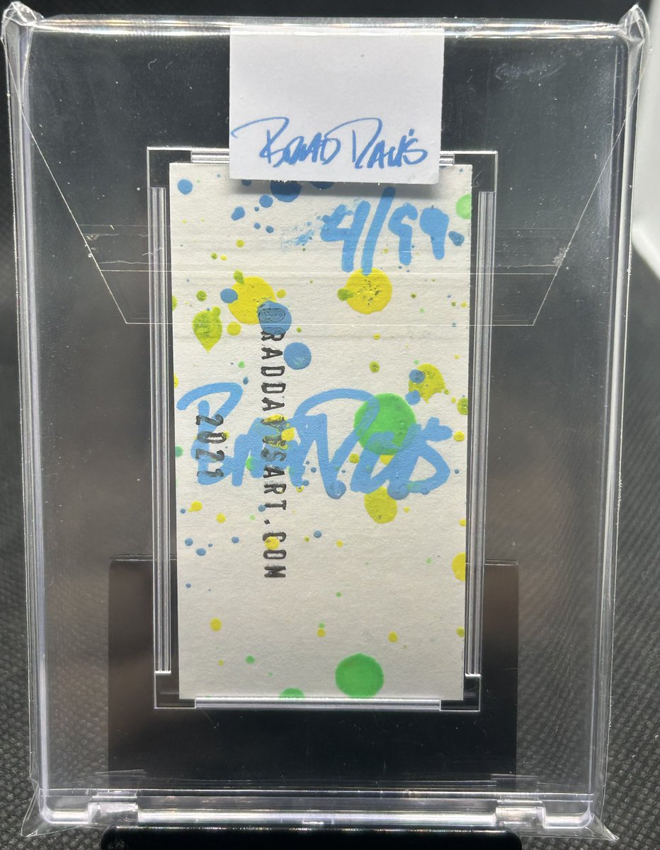 BrianAU2000's tweet photo. @aaroncgarrett @JayBobSons 2021 Shohei Ohtani Custom Art Card Signed By The Artist Brad Davis 4/99 Sealed Label, Paint Spatter On The Back, Shipped In One Touch $35 PP F&amp;F https://t.co/c4i4e488do