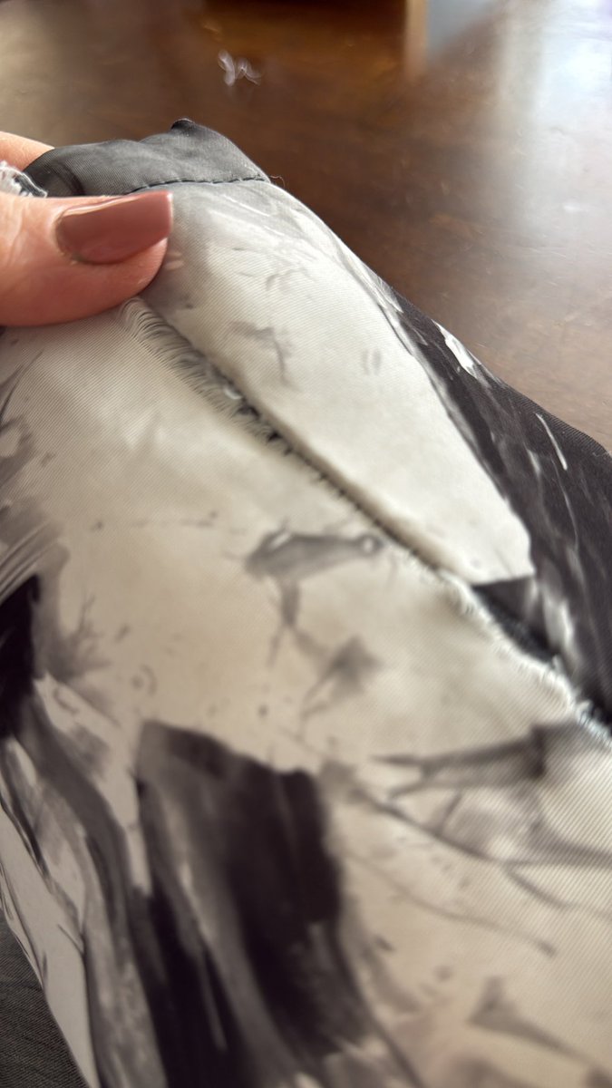 MrsKFar's tweet photo. @Hurley check your QC, I’ve had to sew my son’s brand new jacket twice now.  Very disappointing. https://t.co/FtKKNHqXC9