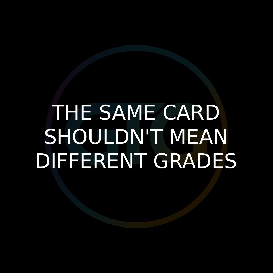 godtiergrading's tweet photo. If the same card can get different grades... what are we actually measuring?

Consistency isn't a feature.
It's the standard. https://t.co/mAj3pxbJz1