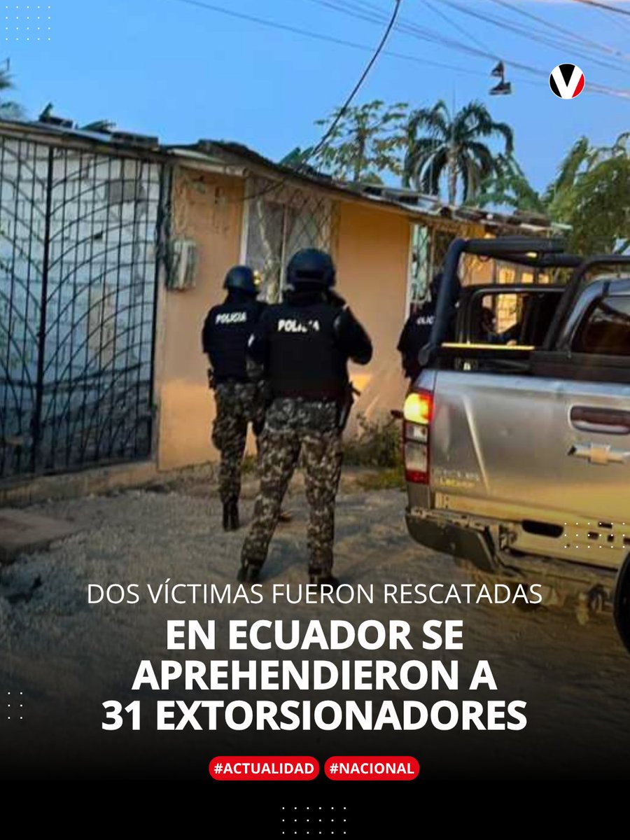 revistavistazo's tweet image. En varios operativos policiales fueron aprehendidos 31 extorsionadores. La mayoría delinquía en Guayaquil: una mujer estaría vinculada al Frente Oliver Sinisterra. Más detalles sobre este golpe al crimen organizado 👉 v.vistazo.com/4tsSbnw