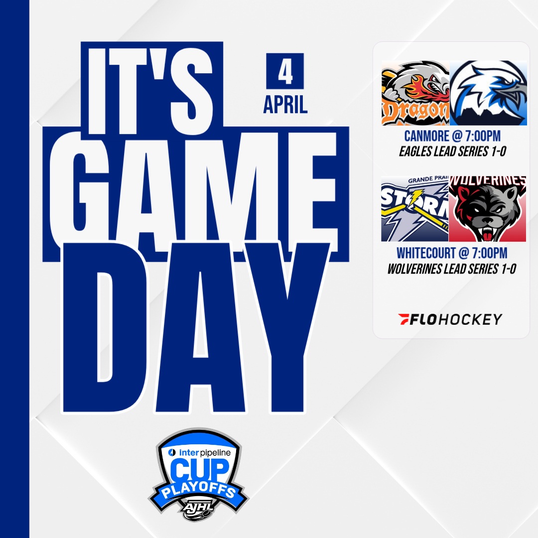 TheAJHL's tweet image. The Eagles and Wolverines made their mark early - Game Two of the Division Finals goes tonight! #BuiltForThis