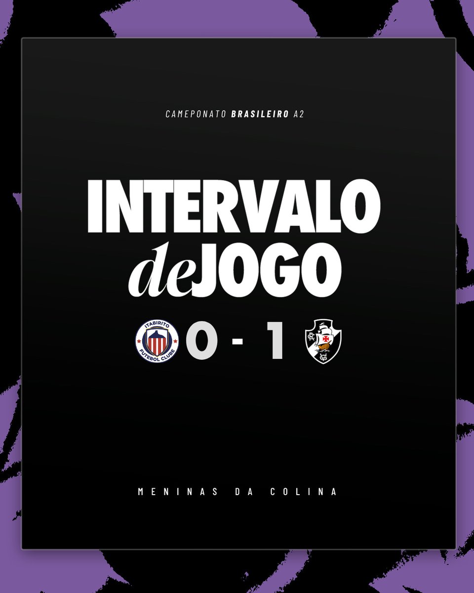 vasco_feminino's tweet photo. FIM DE PRIMEIRO TEMPO NA USINA ESPERANÇA!
O Vasco vai vencendo o Itabirito por 1 a 0, com gol de Larissa Ramos! 💢
📺 Transmissão ao vivo: https://t.co/2RvXgVlFxq 🔗
#ITAxVAS 0️⃣-1️⃣
#BrasileiroFemininoA2
#MeninasDaColina
#VascoDaGama https://t.co/81WEloCXoQ