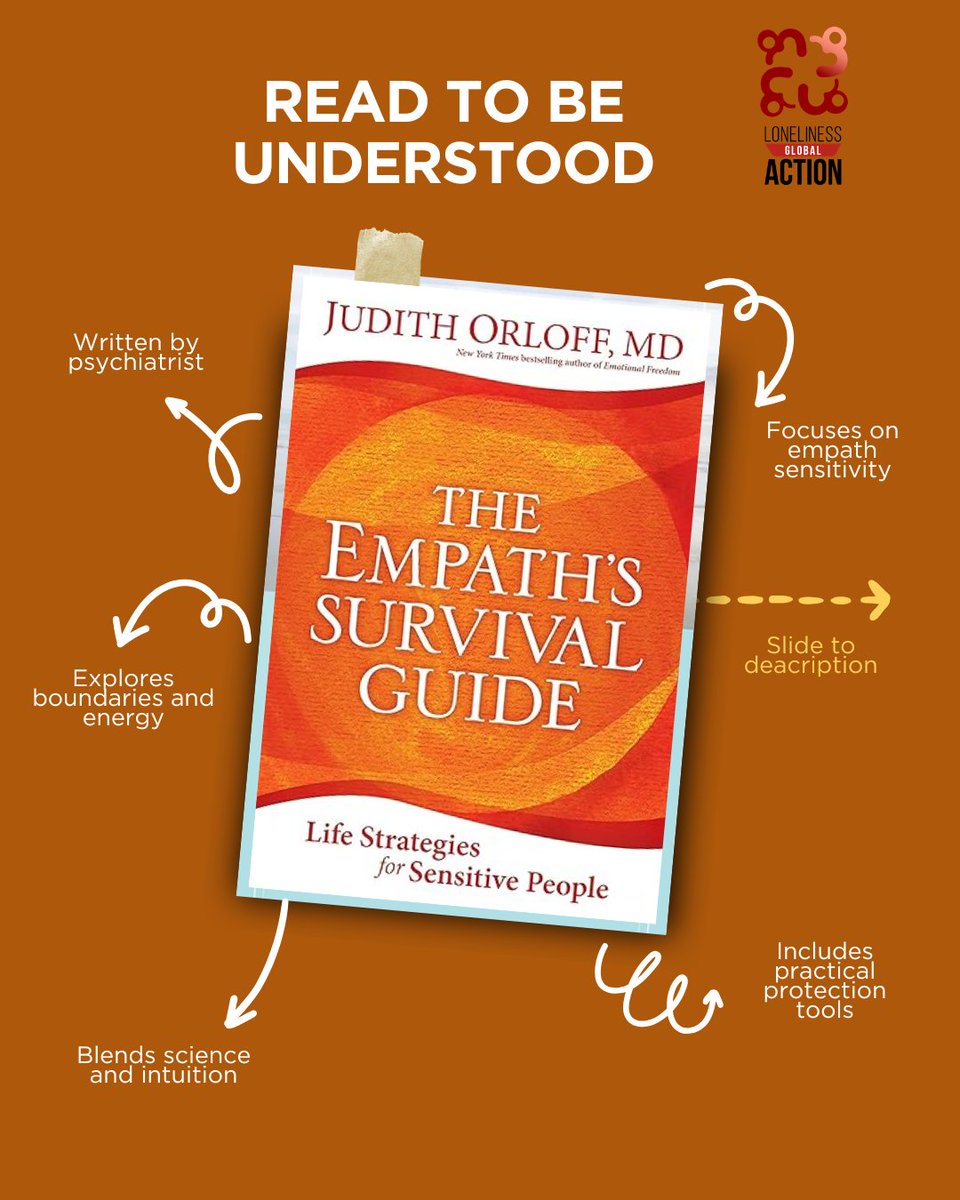 LGlobalAction's tweet photo. 📖 Read to Be Understood

Feeling everything can feel isolating,
When you don’t know what’s yours.

In The Empath’s Survival Guide, Judith Orloff shows that connection begins with boundaries.

#ReadToBeUnderstood #LonelinessAction #Empathy https://t.co/boA1S1Jscz