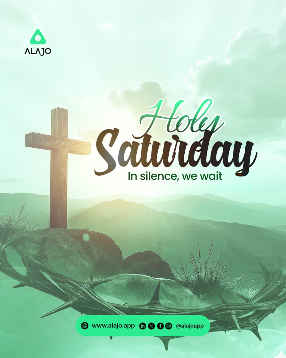 On this Holy Saturday, we pause in prayer and reflection, 
remembering Jesus’ journey and preparing for His resurrection.

#HolySaturday #Alajo 
#PeoplePiggyBank #FaithJourney 
#BlessedDay
