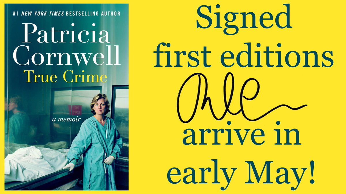 ALBooksmith's tweet image. Pub date for TRUE CRIME: A MEMOIR by @1pcornwell is a month away ... have you reserved your signed first edition?

Available for pre-order here: alabamabooksmith.com/signed-copies/…  

#signedbooks @GrandCentralPub @HachetteUS