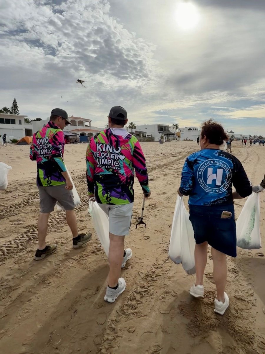 pichonpavlovich's tweet photo. Como cada año, hoy hicimos el tradicional plogging de playa en Bahía de Kino. Todos juntos caminando, levantando basura y entregando bolsas biodegradables.
En estas fotos hay personas de diferentes áreas del ayuntamiento, pero todos somos del mismo equipo, la H. 💪🏻
#QueSeNote https://t.co/kxCZkR57NM